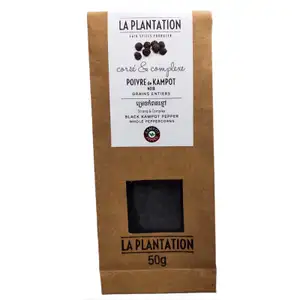 Whole Corns Black Kampot Pepper - La Plantation
