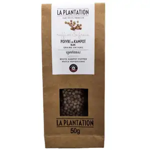 Whole Corns White Kampot Pepper - La Plantation