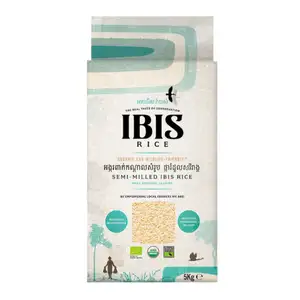 Organic Semi-Milled Long Grain Rice 5Kg - Ibis Rice