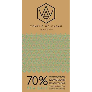 70% Sea Salt Dark Chocolate - Wat Chocolate