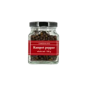 Whole Red Kampot Pepper in Glass Jar - Senteurs D'Angkor