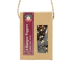 Mixed Kampot Peppers in Kraft Bag - Senteurs D'Angkor