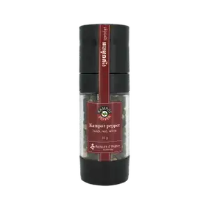 3 Whole Kampot Pepper in Grinder - Senteurs D'Angkor