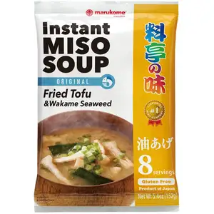 Instant Miso Soup with Fried Tofu & Wakame Seaweed - Marukome