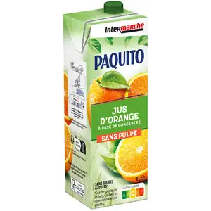 Orange Concentrated Juice Pulp Free and No Added Sugar - Paquito