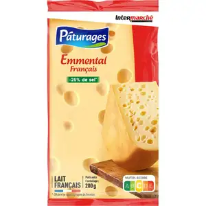 French Emmental Less Salt 25% - Pâturages