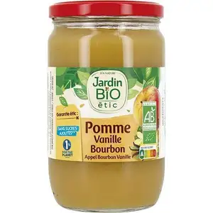 Organic Apple Vanilla Compote No Sugar Added - Jardin Bio