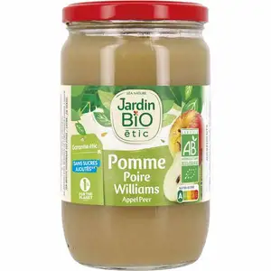 Organic Apple Pear Compote No Sugar Added - Jardin Bio