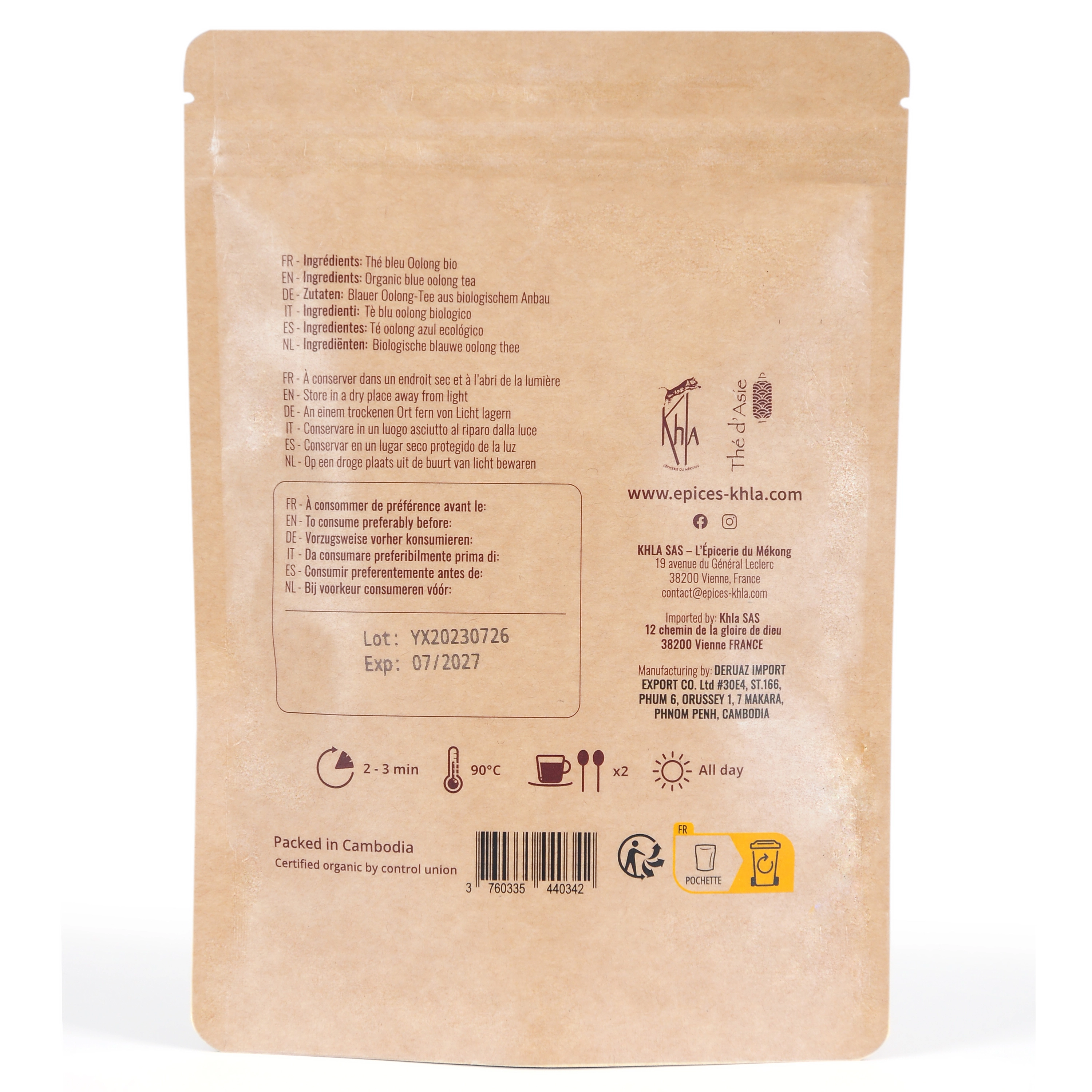 Organic Oolong Blue Tea - Khla 2