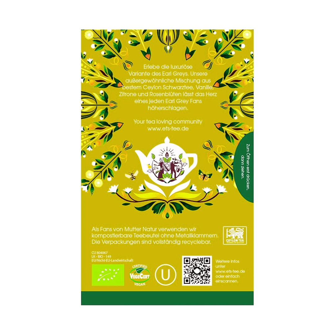 Organic Vanilla Earl Grey Tea - English Tea Shop 2