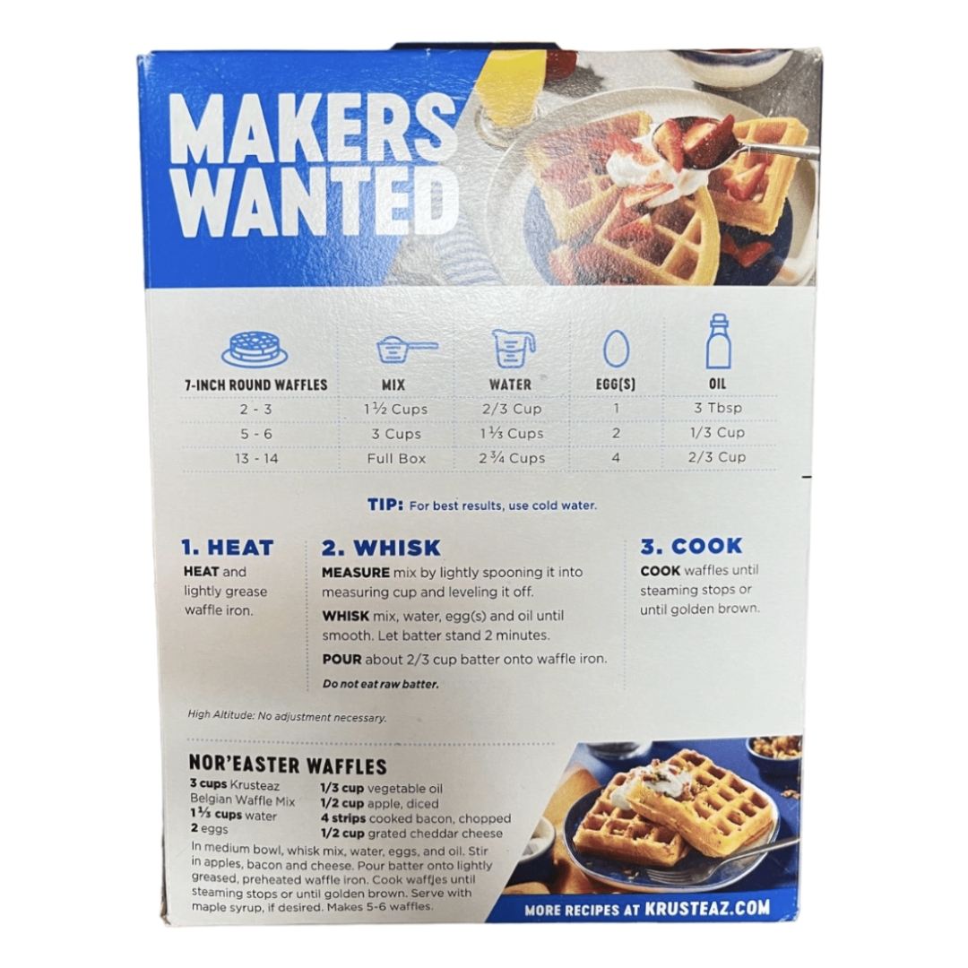 Light & Crispy Belgian Waffle Mix - Krusteaz 2