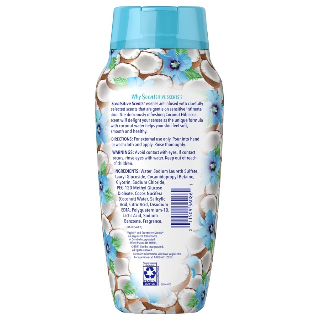 Sensitive Scent Coconut Hibiscus Feminine Wash - Vagisil 2