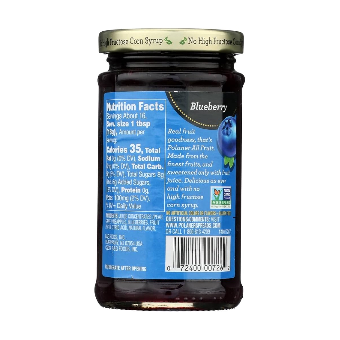 Spreadable Fruit Blueberry - Polaner 2
