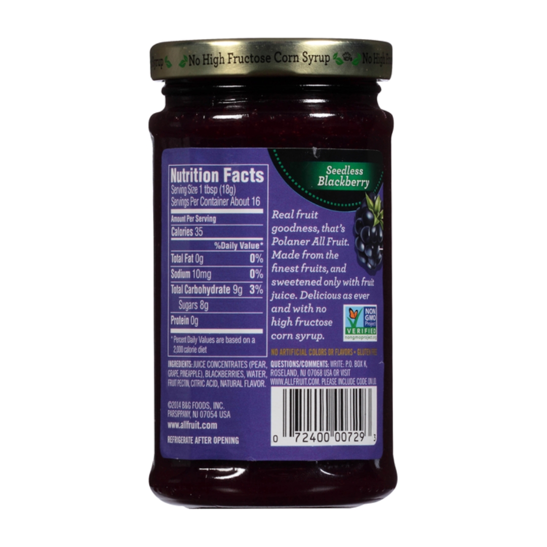 Spreadable Fruit Seedless Blackberry - Polaner 2