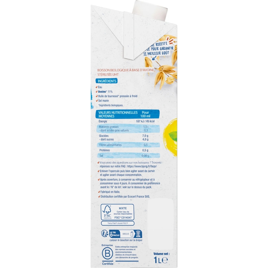 Organic Oat Milk No Added Sugar 2