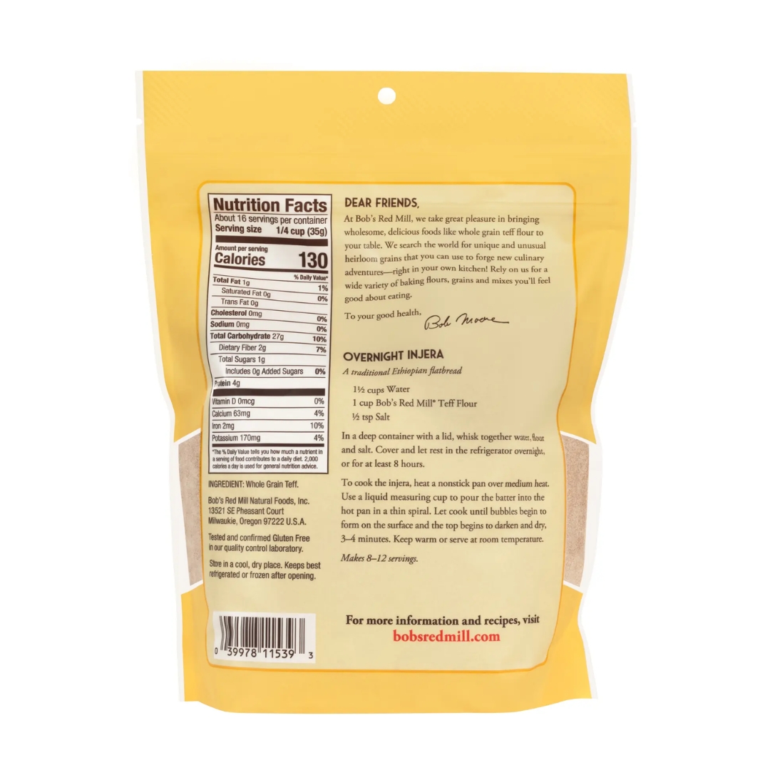 Gluten Free Teff Flour - Bob's Red Mill 2