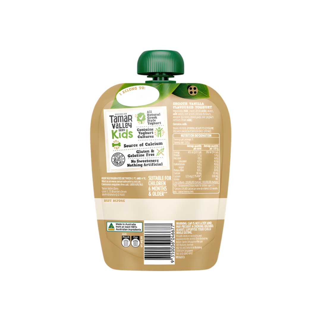 Kids Vanilla Greek Style Yogurt No Sugar Added 2