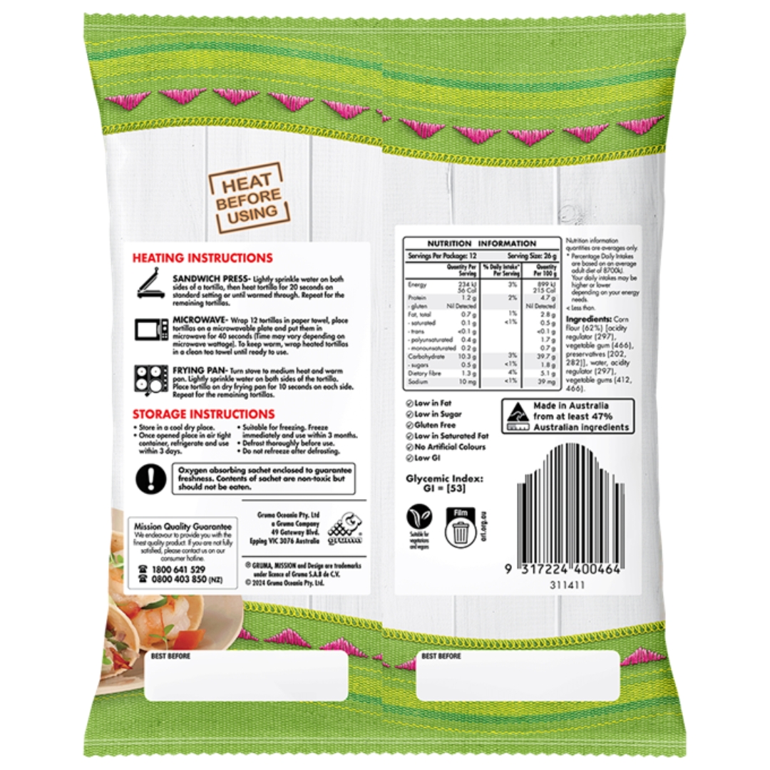 Tortillas White Corn - Mission 2