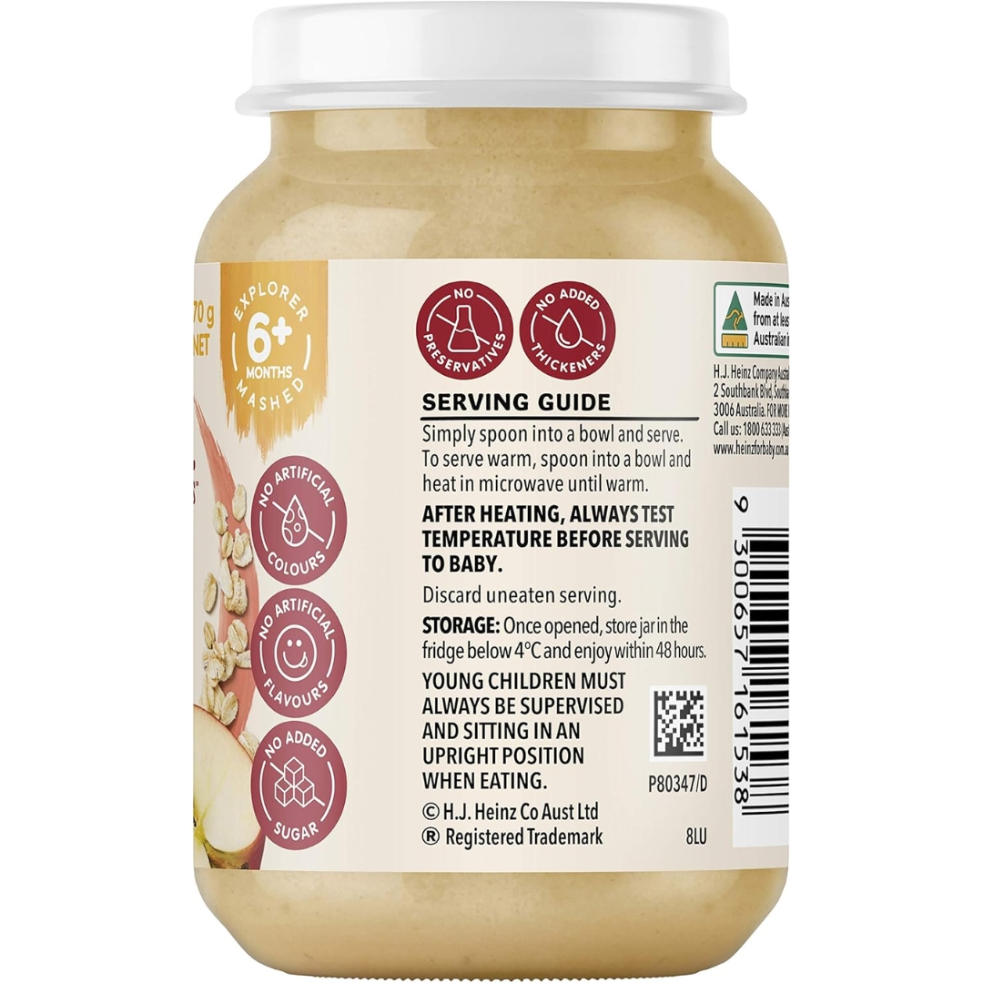 Baby Mashed Jar from 6 Months Plus, Apple & Oatmeal 3