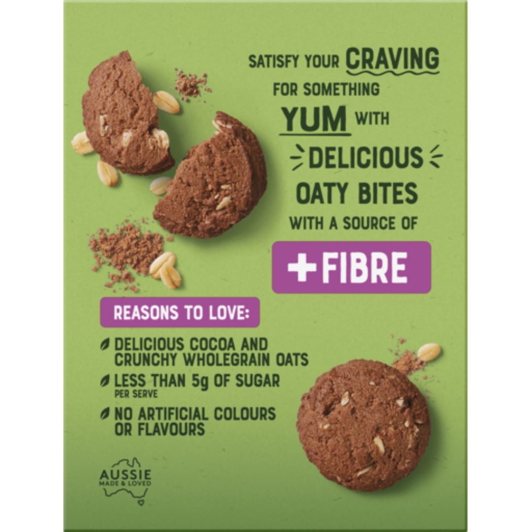 Snack Right Cocoa & Oat Oaty Bite Biscuits - Arnott's 2