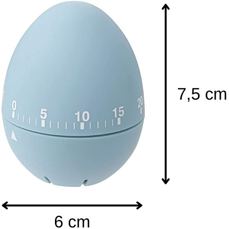 Egg Shaped Mechanical Kitchen Timer 2
